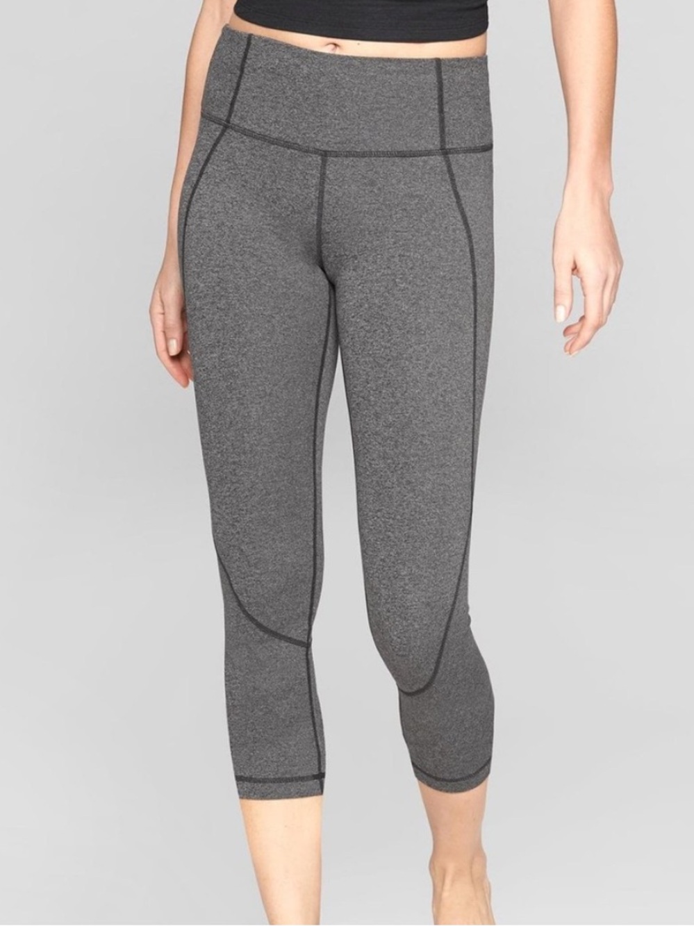 Athleta Salutation Stash Capri - Gray - Size Medium